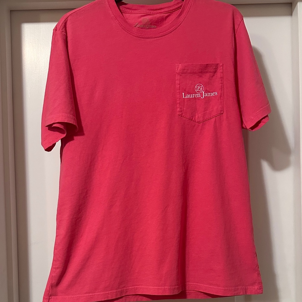 Lauren James Bold Pink Pocket Tee